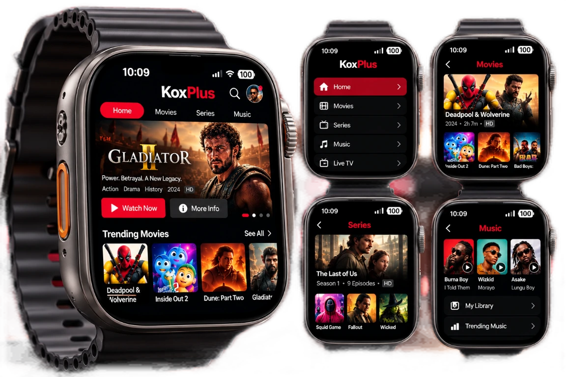 Concept image of KoxPlus on a smartwatch